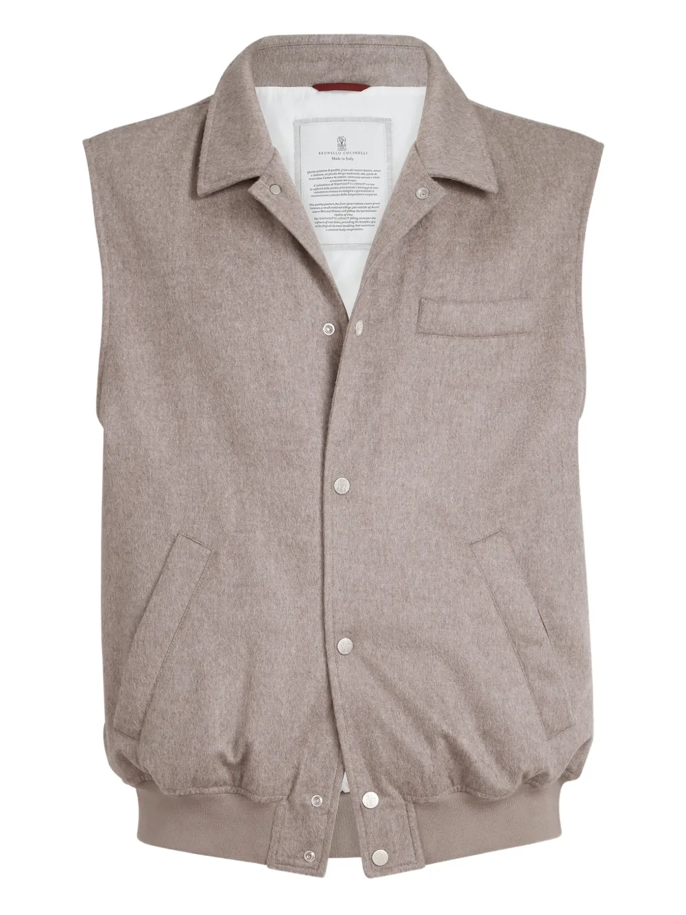 Brunello Cucinelli flannel padded gilet - Neutrals
