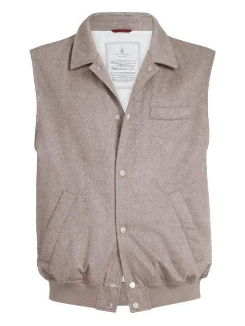 Brunello Cucinelli flannel padded gilet