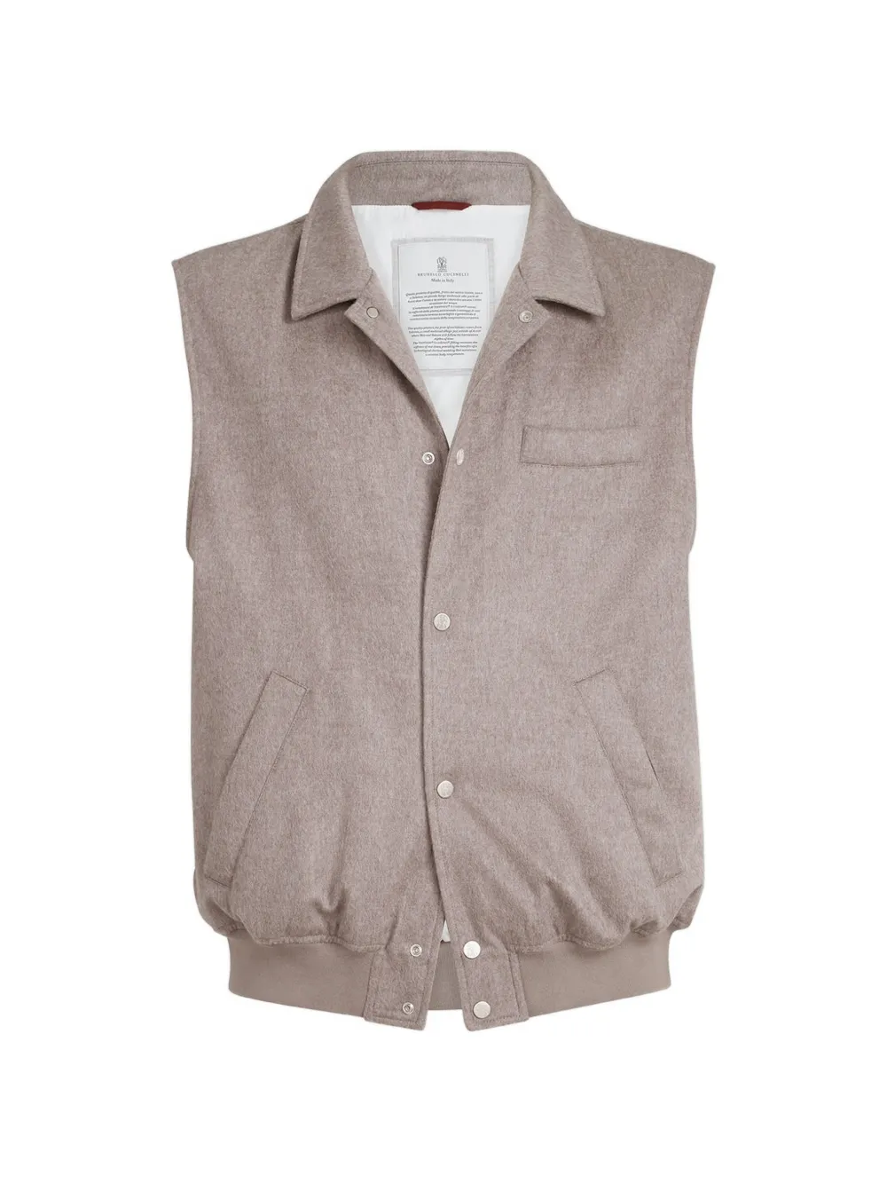 Brunello Cucinelli gilet matelassé en flanelle - Tons neutres