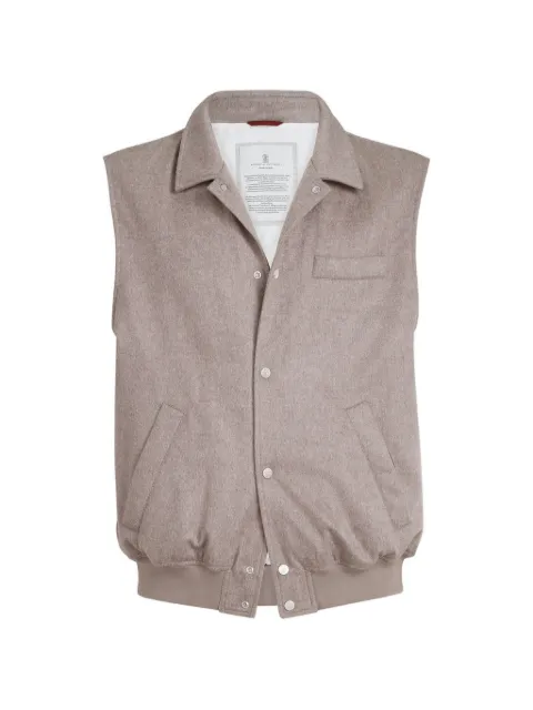 Brunello Cucinelli flannel padded gilet