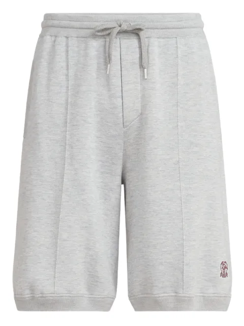 Brunello Cucinelli logo-embroidered shorts