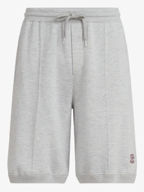 Brunello Cucinelli logo-embroidered shorts