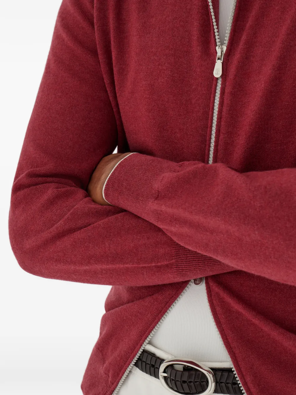 Brunello Cucinelli Kasjmier vest met col Rood