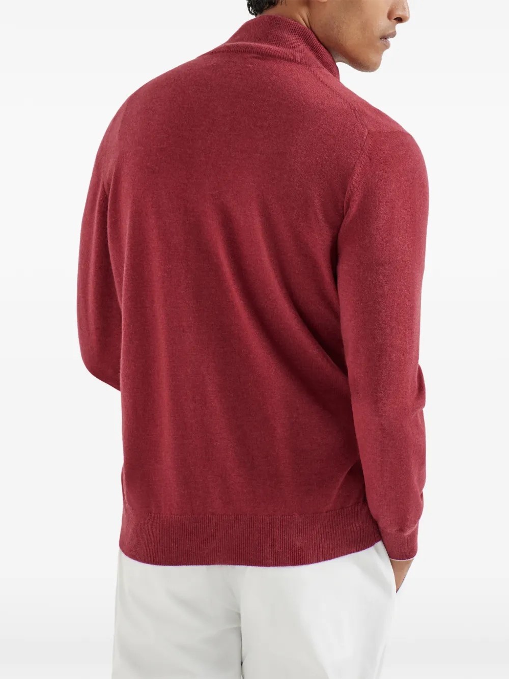 Brunello Cucinelli Kasjmier vest met col Rood
