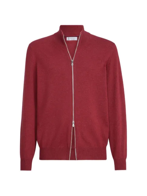 Brunello Cucinelli turtleneck zipper cashmere cardigan