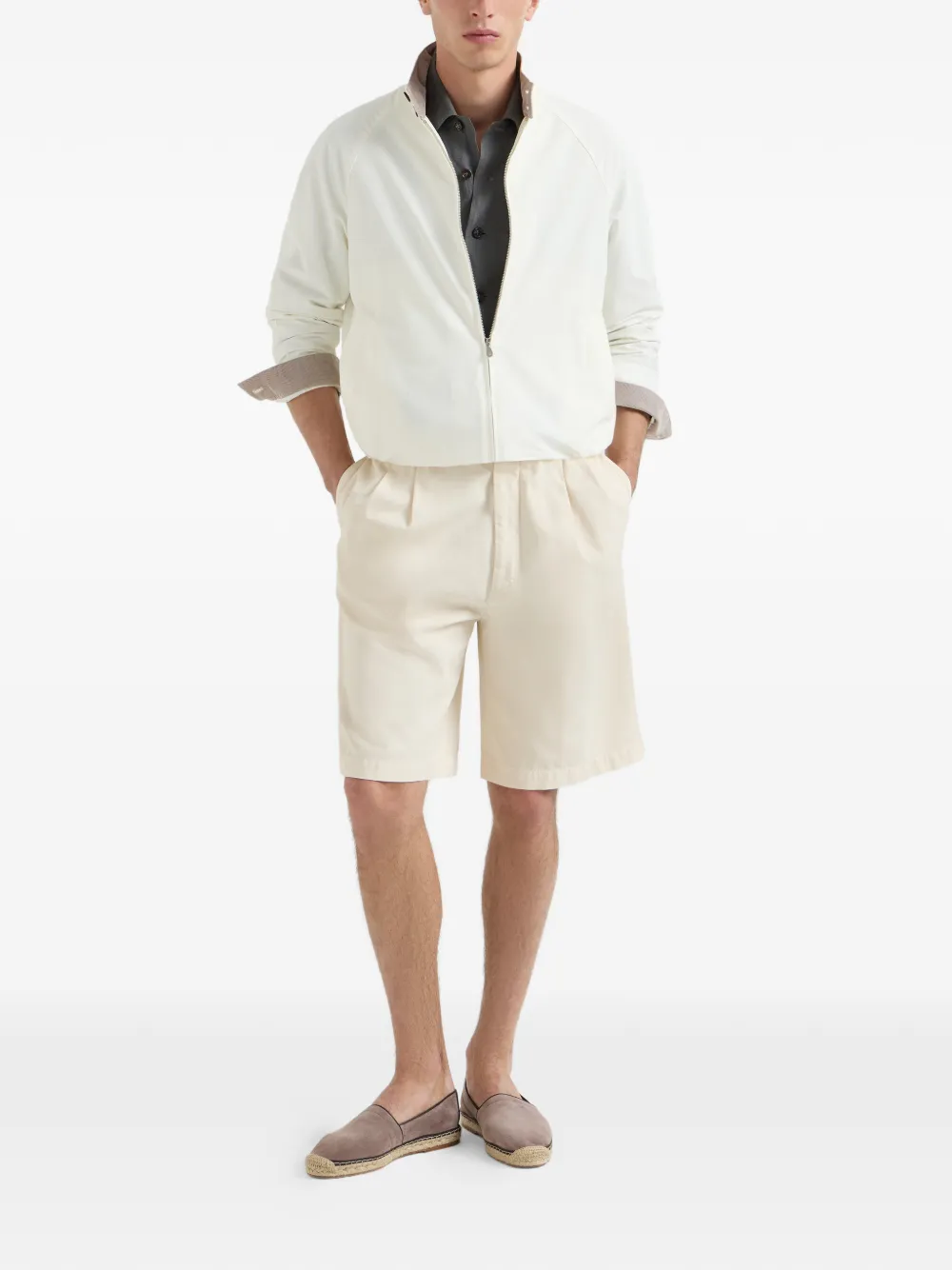 Brunello Cucinelli pleats tabbed-waistband shorts | Bermuda Shorts | Image 2