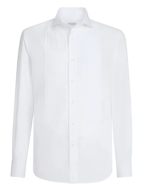 Brunello Cucinelli point-collar pleated shirt