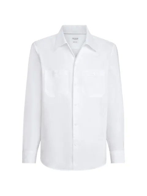 Brunello Cucinelli linen easy fit shirt with chest pockets