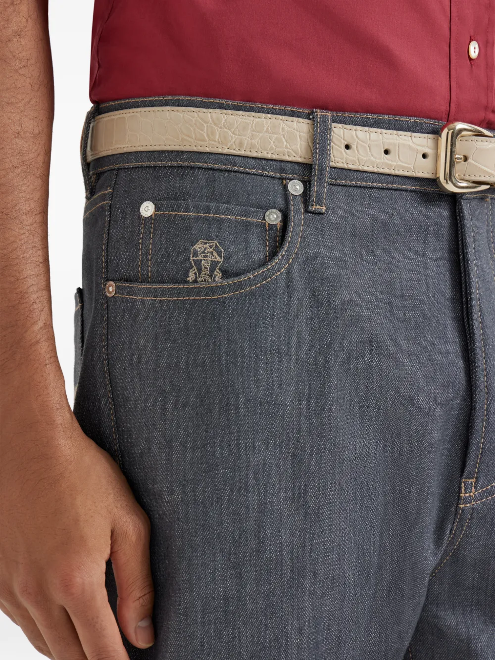 Brunello Cucinelli Broek met vijf zakken Grijs