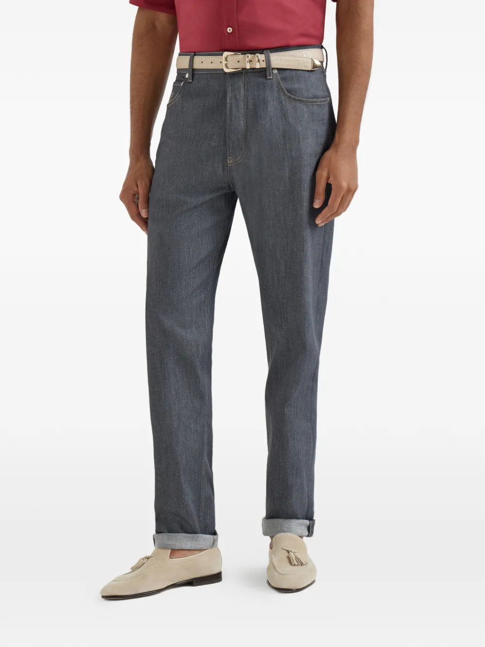 Brunello Cucinelli Broek met vijf zakken Grijs
