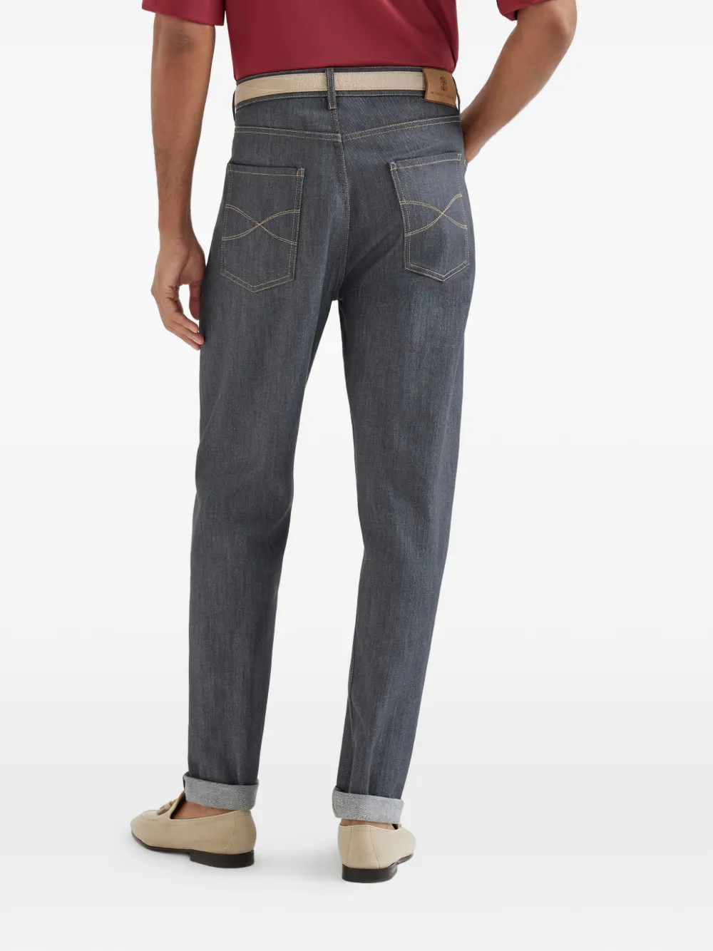 Brunello Cucinelli Broek met vijf zakken Grijs