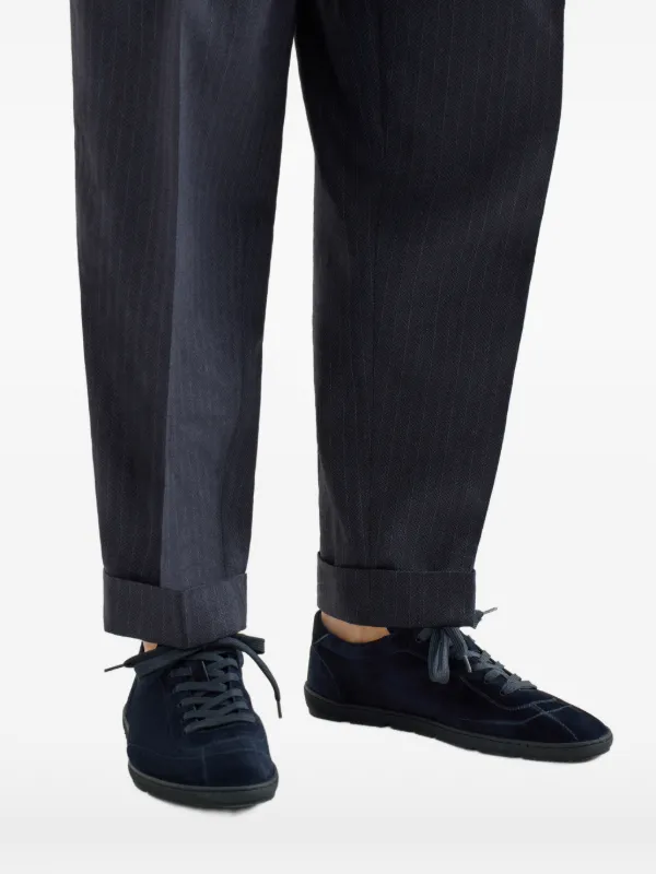 Brunello Cucinelli スエード ライトウェイト スニーカー | ブルー 