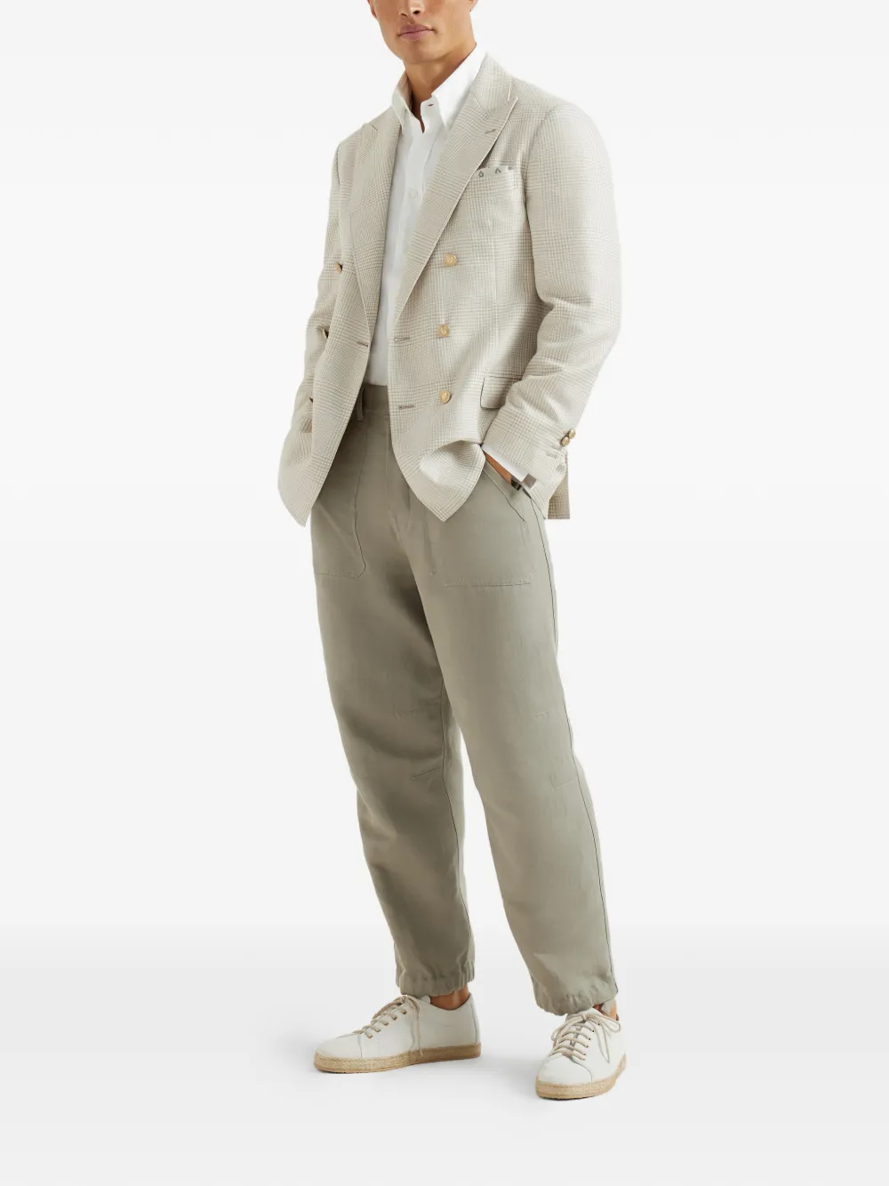 Brunello Cucinelli Leren sneakers Beige