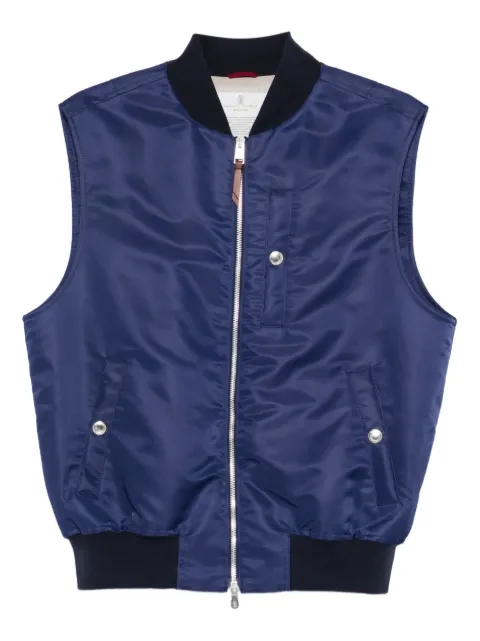 Brunello Cucinelli zip-uppadded gilet