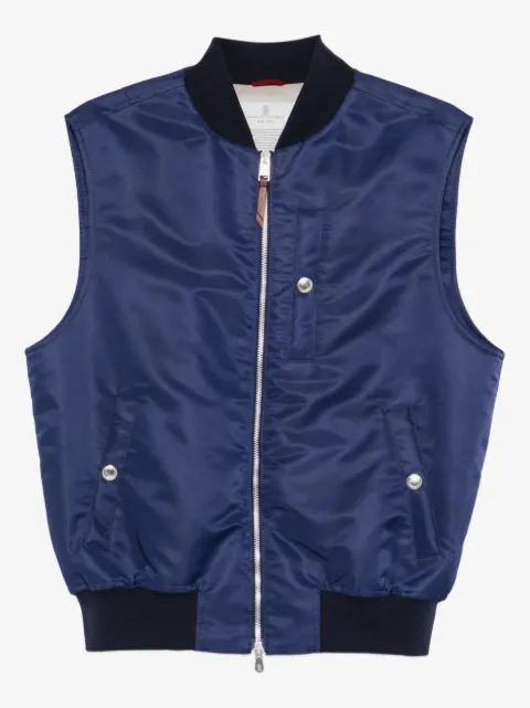 Brunello Cucinelli zip-uppadded gilet