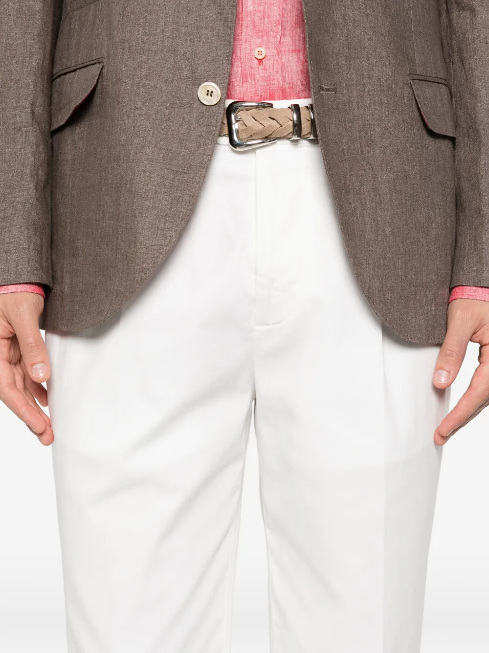 Brunello Cucinelli Broek met knoopsluiting Wit
