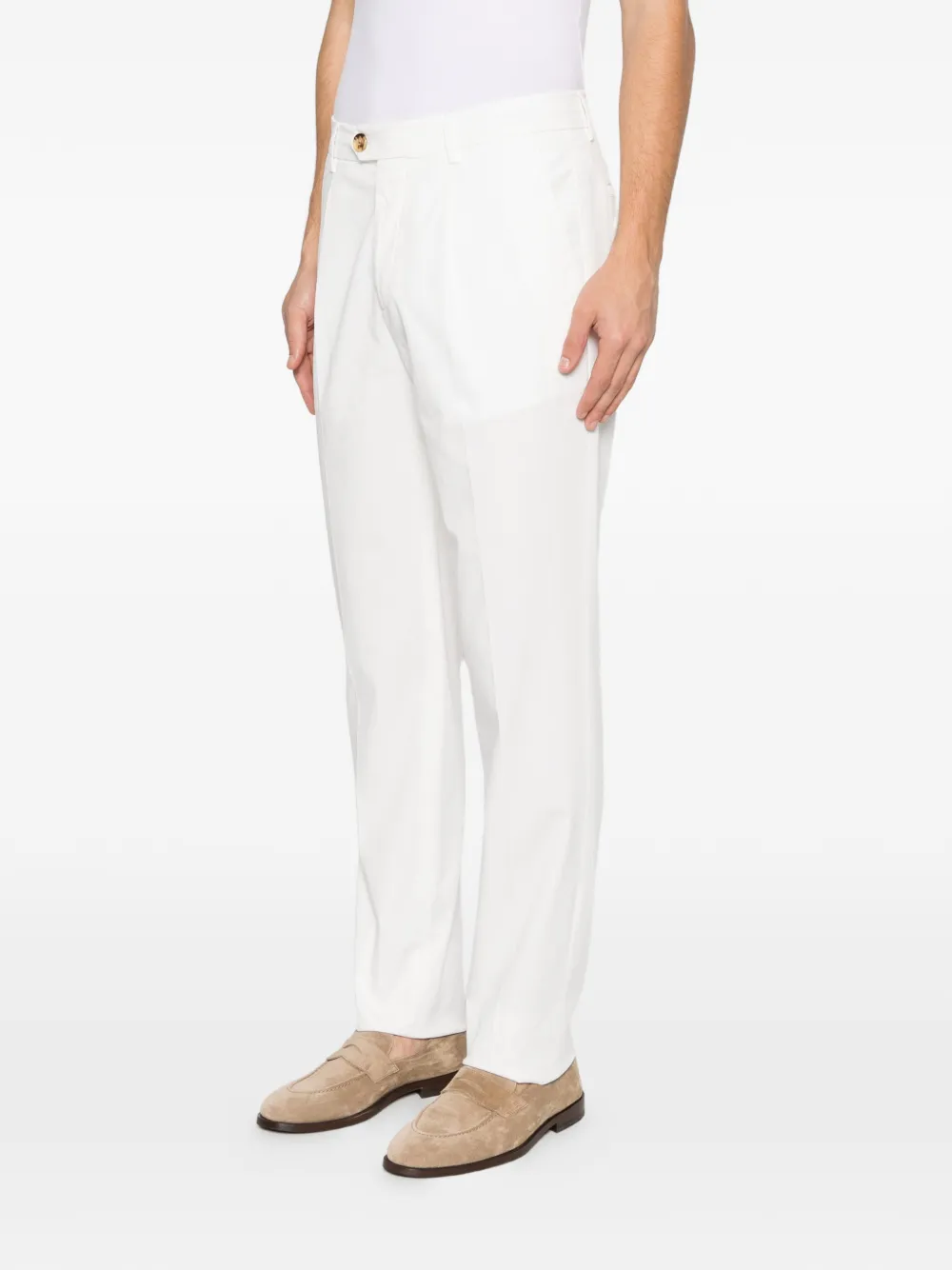 Brunello Cucinelli Broek met knoopsluiting Wit