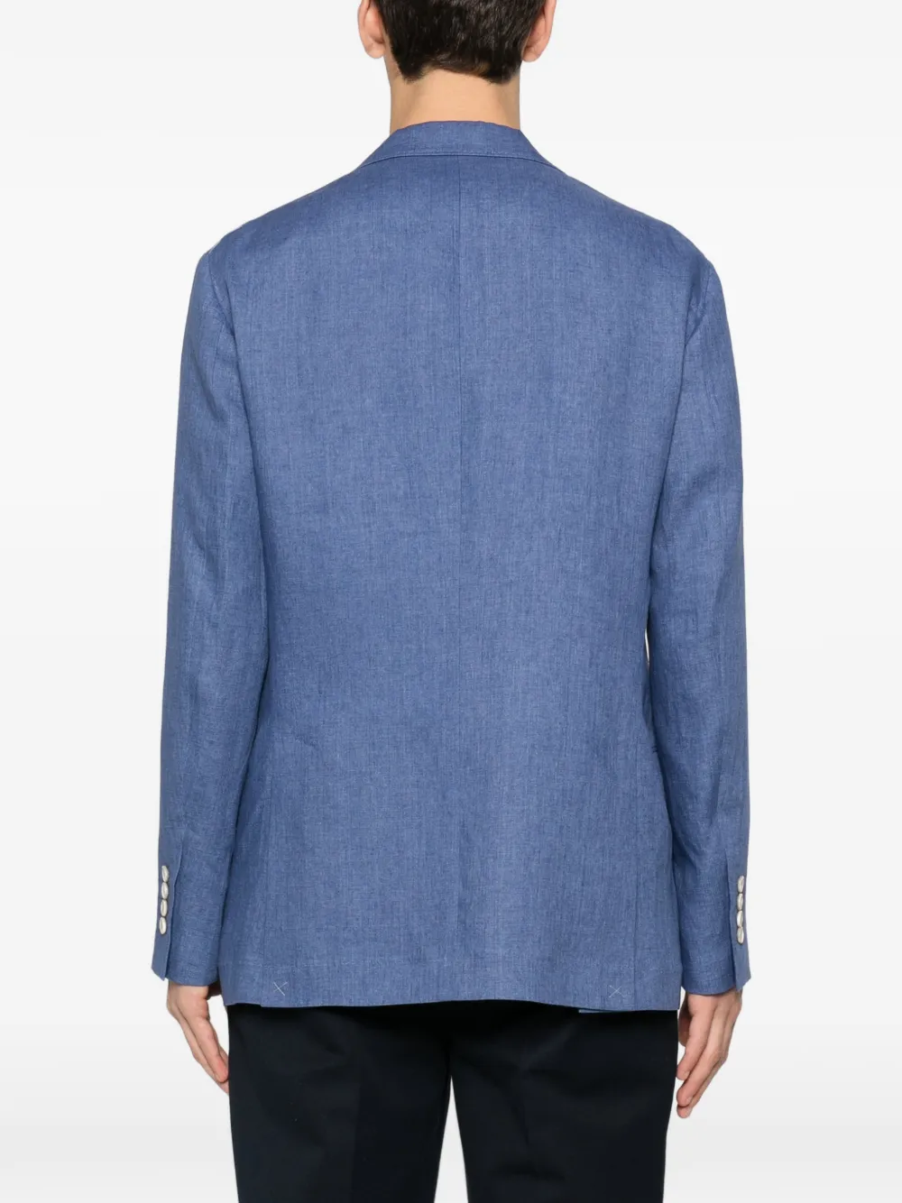 Brunello Cucinelli Blazer met enkele rij knopen Blauw