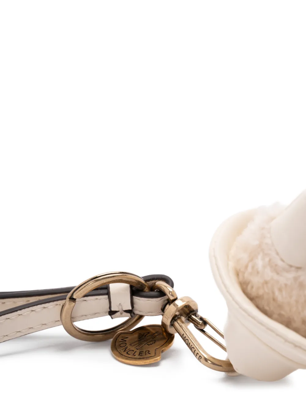 Moncler MonDuck sleutelhanger met textuur Beige
