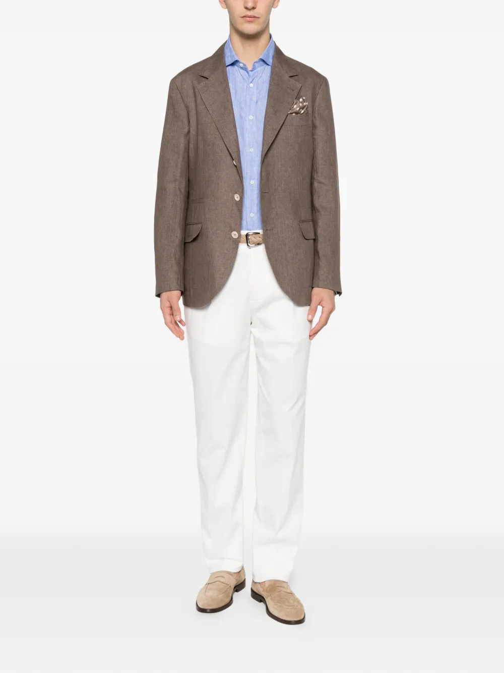 Brunello Cucinelli buttoned shirt - Blauw