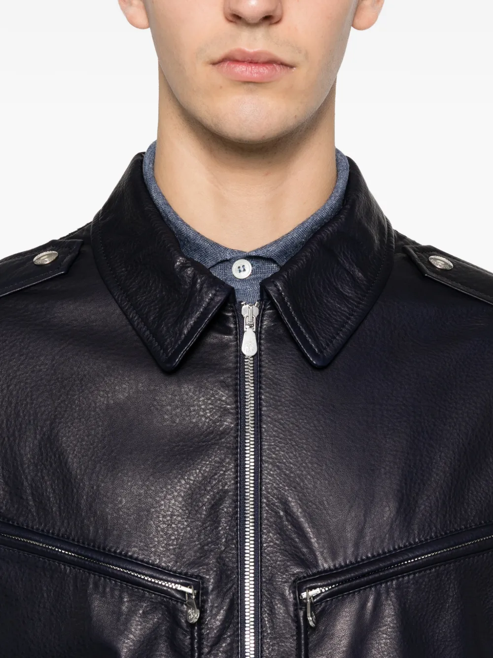 Brunello Cucinelli Jack met rits Blauw