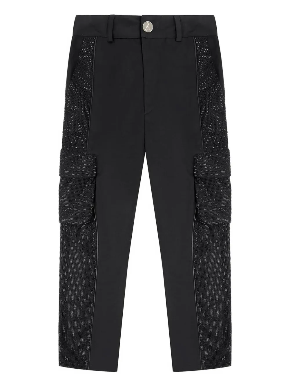 Manière De Voir rhinestone cargo trousers - Nero