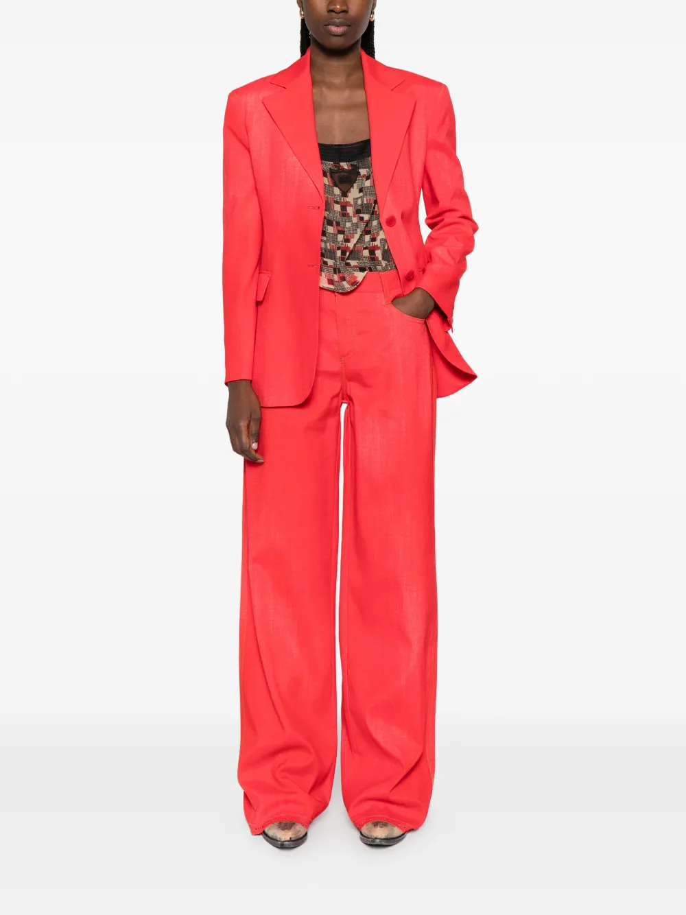 Ermanno Scervino Broek met riemlussen Rood