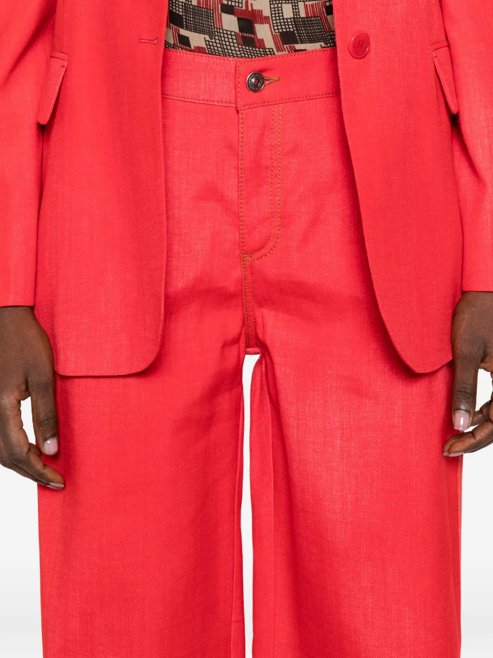Ermanno Scervino Broek met riemlussen Rood