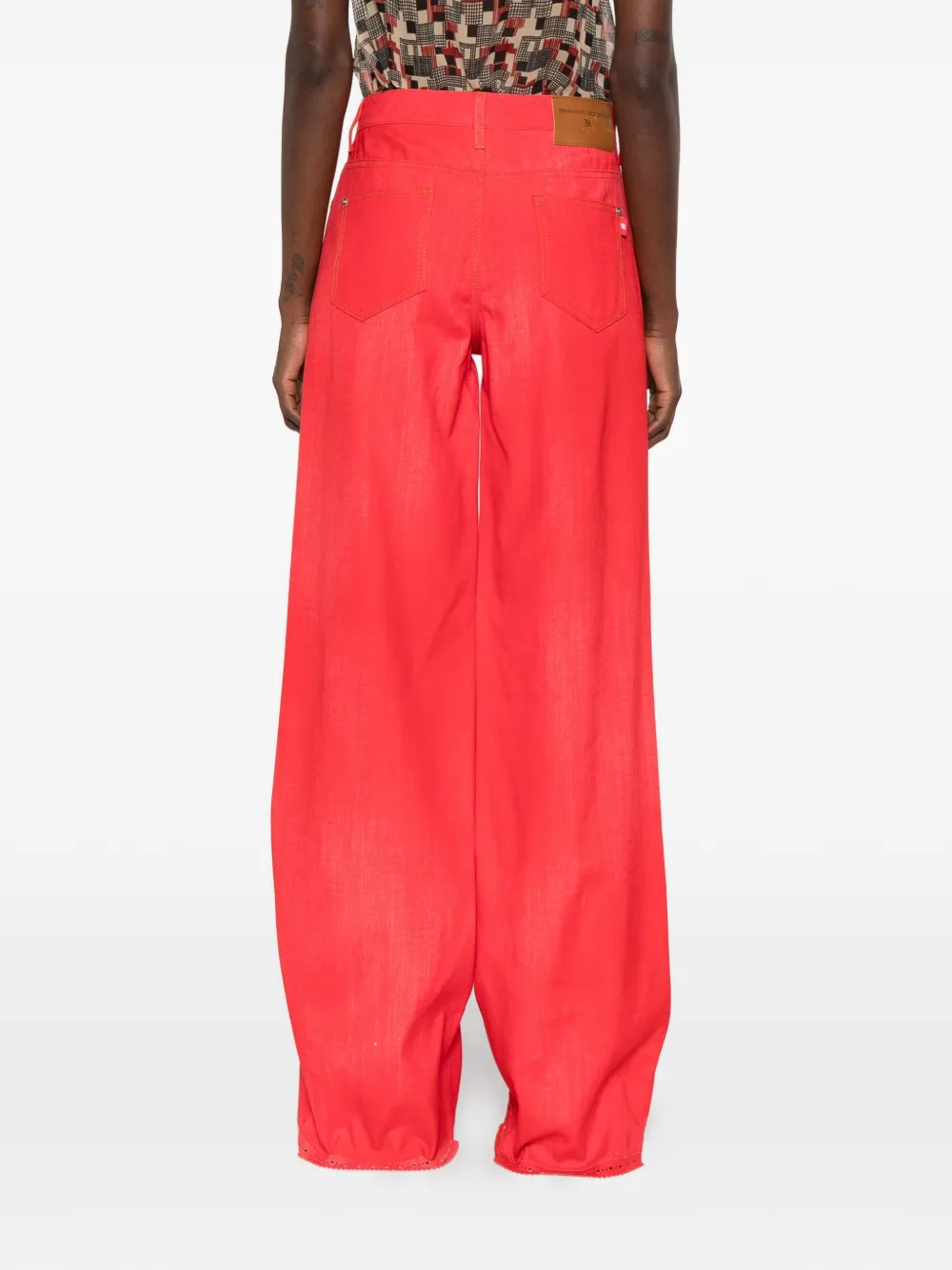 Ermanno Scervino Broek met riemlussen Rood