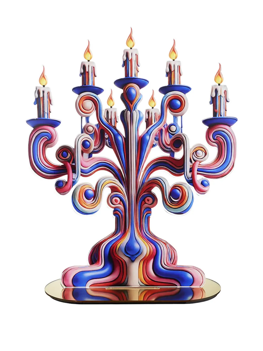 Linee Recanati Candypop candelabra stand | Blue | Image 1