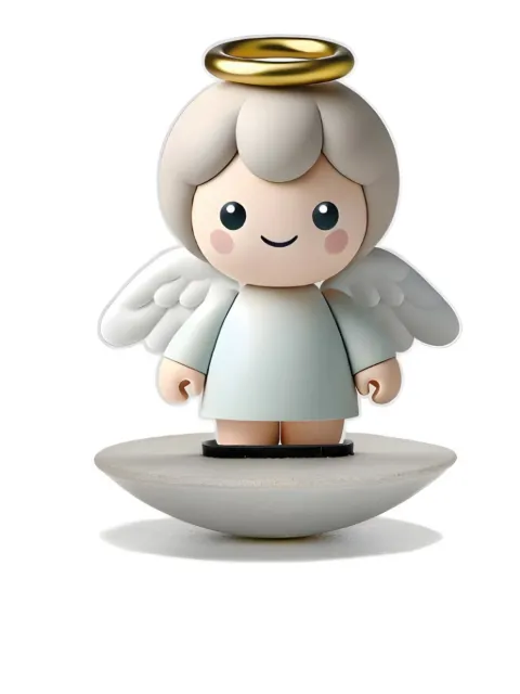 Linee Recanati halo angel figurine stand