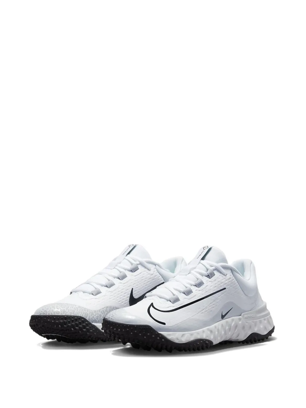 Nike Alpha Huarache Elite 4 Tf Lace-up Sneakers In Silver