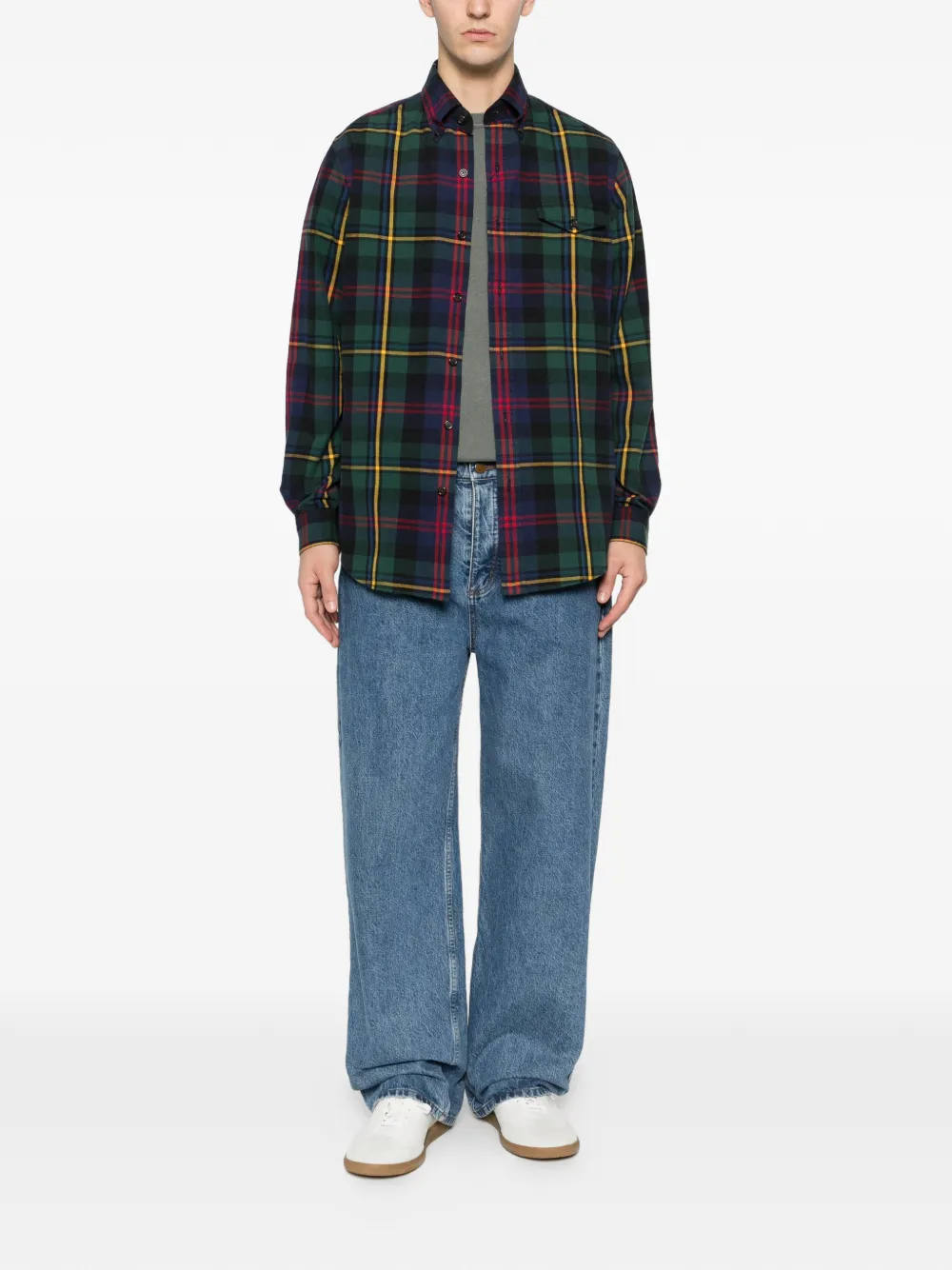 Polo Ralph Lauren Geruit overhemd met zak - Blauw