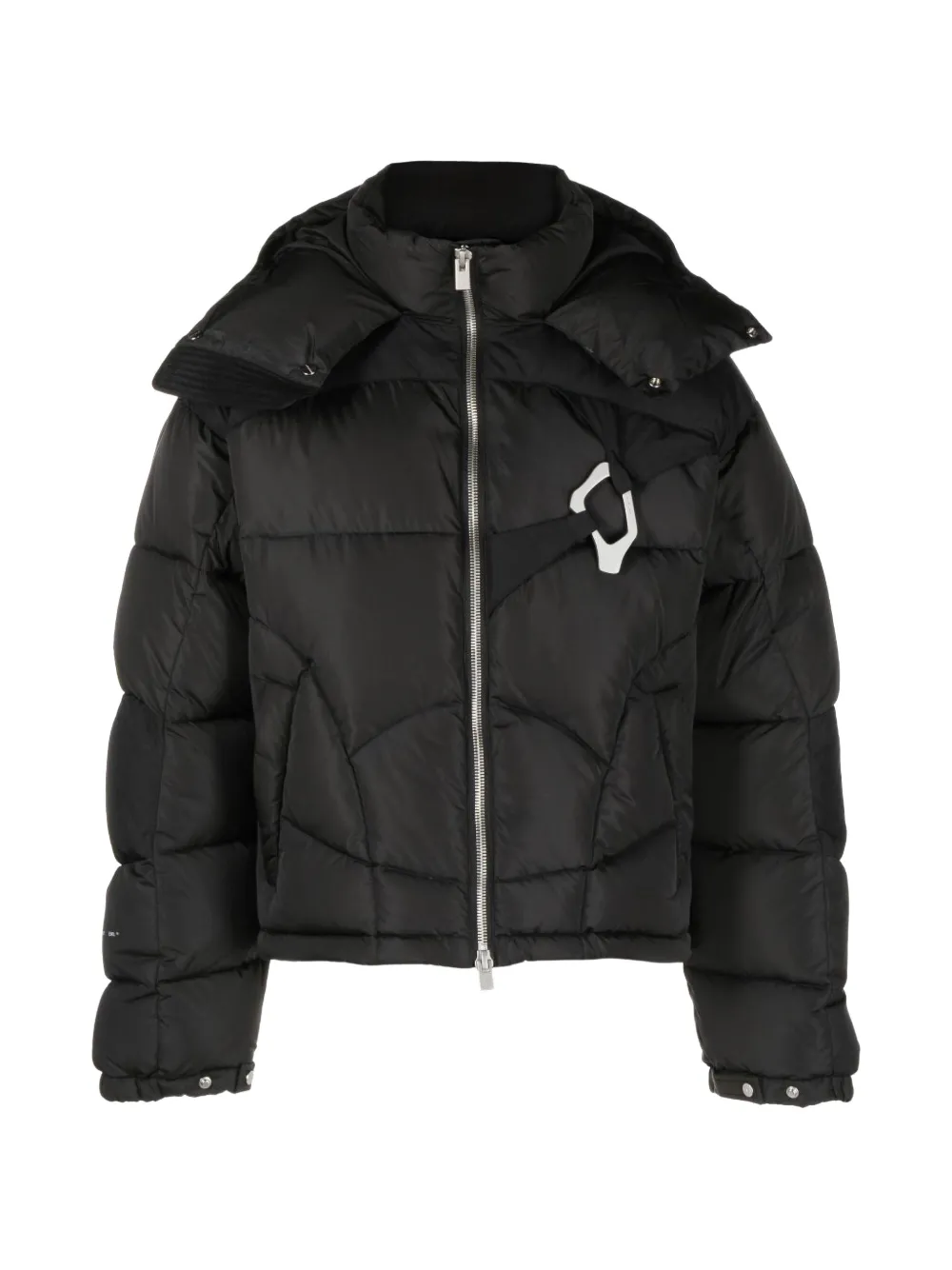 HELIOT EMIL abstract padded zip-up jacket - Schwarz
