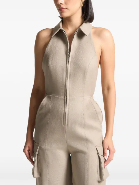 Manière De Voir halterneck cargo jumpsuit