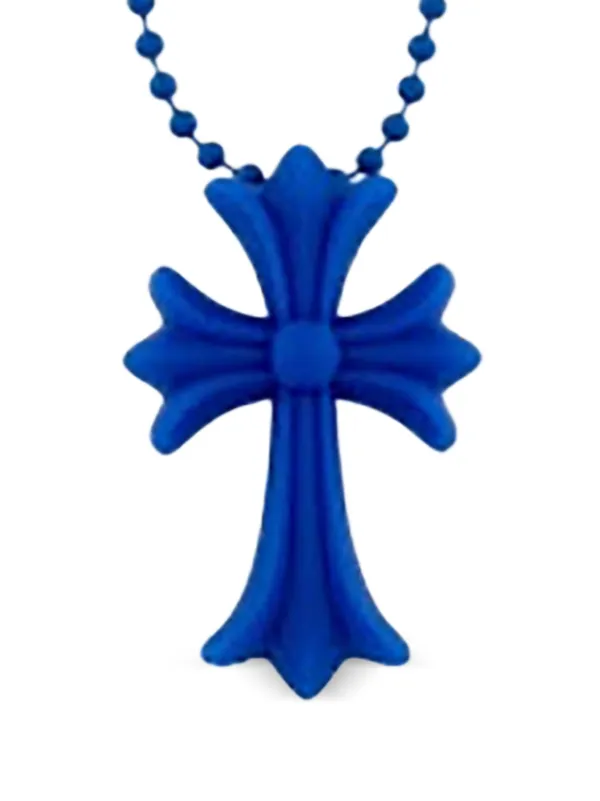 Chrome Hearts Cross Pendant Necklace | Blue | FARFETCH