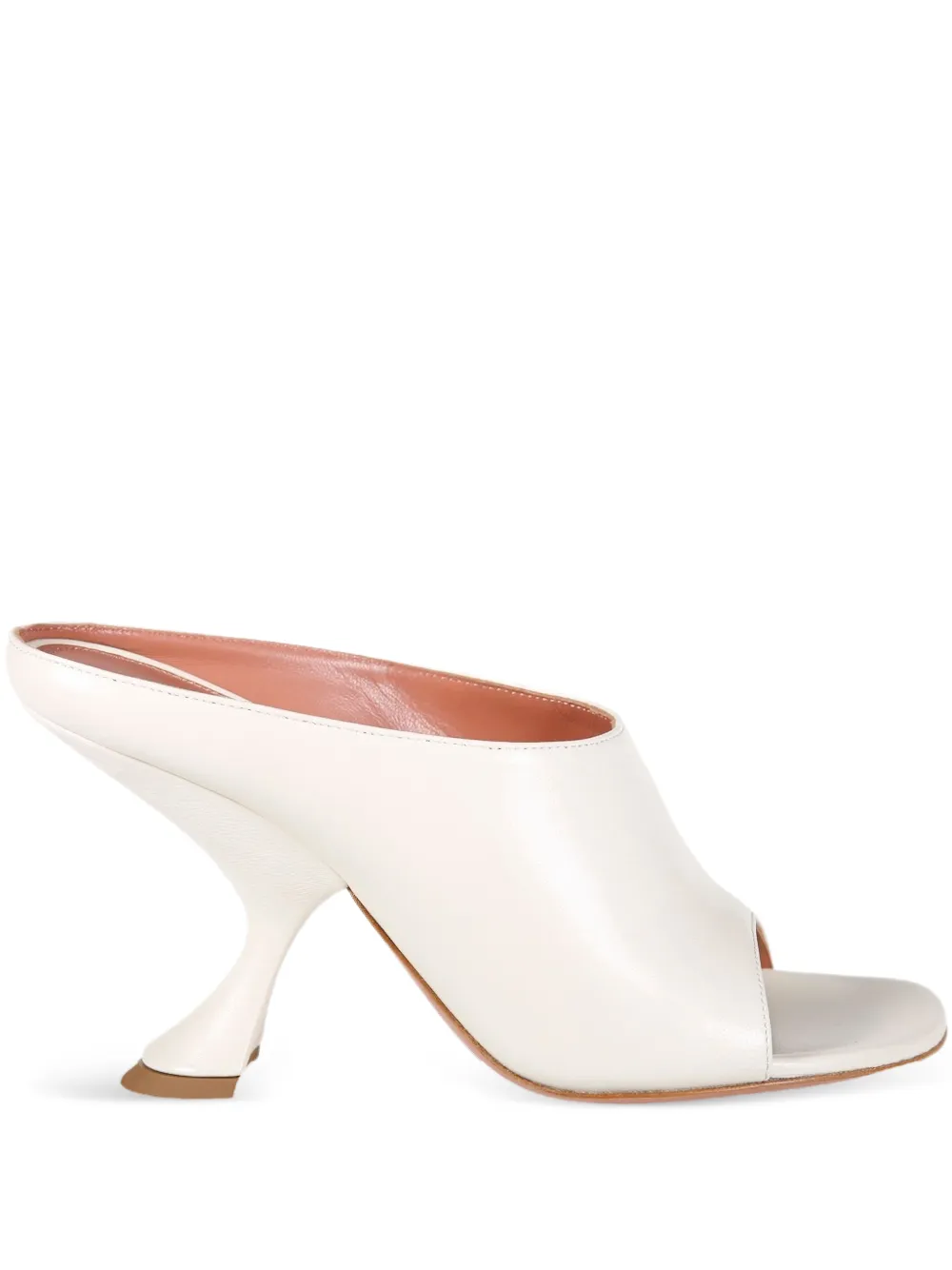 Amina Muaddi 90mm Uma mule - Bianco