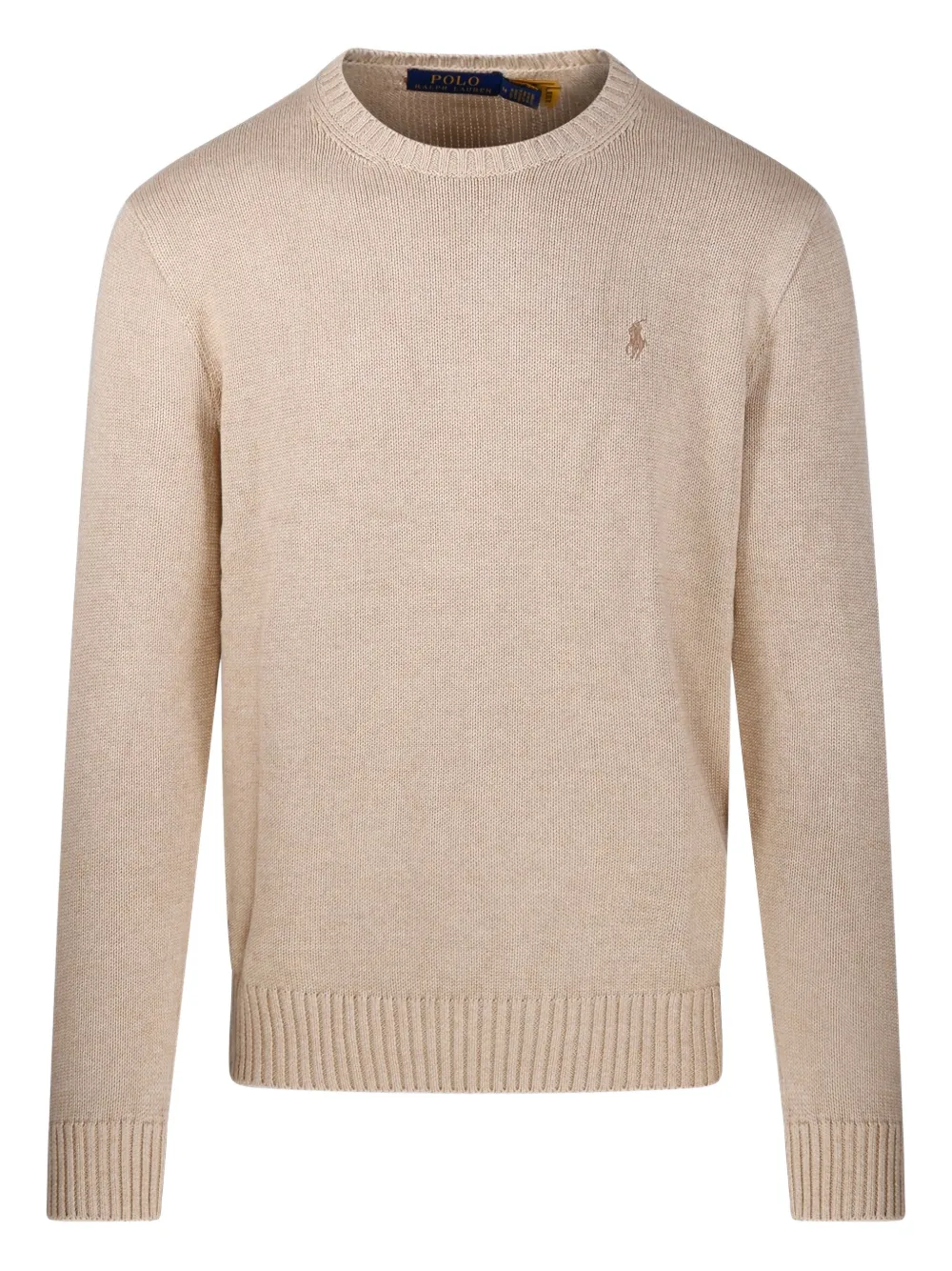 Ralph Lauren Collection logo-embroidered crewneck sweater - Toni neutri