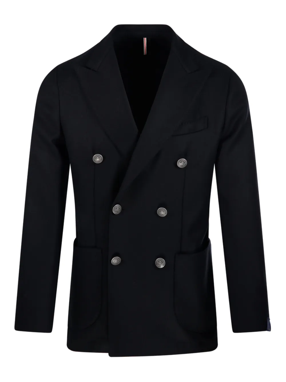 Santaniello peak-lapels double-breasted button jacket | Blue | Image 1