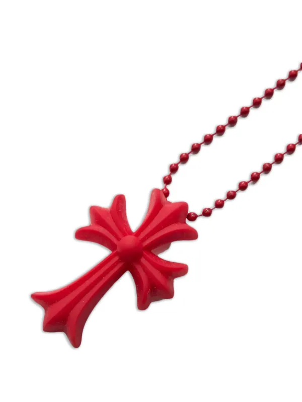 Chrome Hearts cross-pendant Necklace | Red | FARFETCH