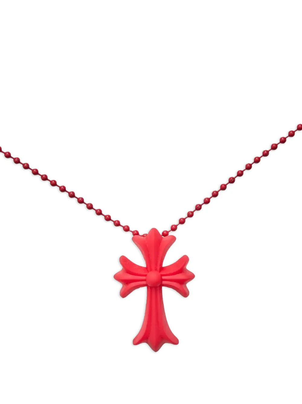 Chrome Hearts collier à pendentif croix | rouge | Image 1