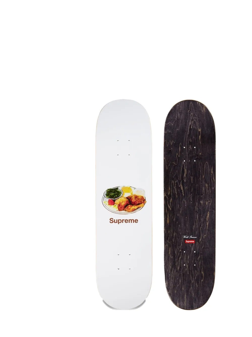 Supreme Chicken Dinner skateboard deck - Nero