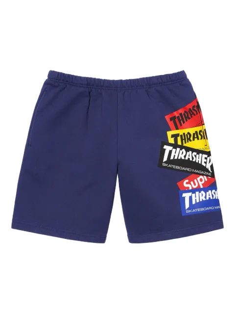 Supreme x Thrasher short à logo imprimé
