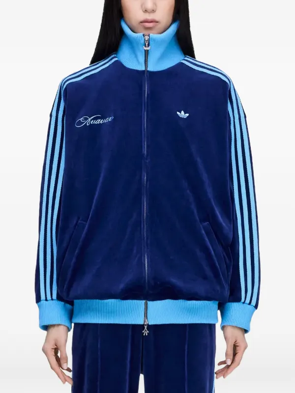 トップス adidas Originals by Avavav Sweater Adidas x Avavav Velvet Stripe Sweater | Blue | FARFETCH CA