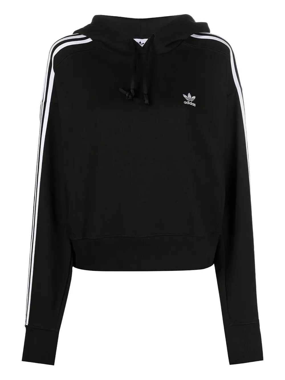 adidas logo-embroidered hoodie - Nero