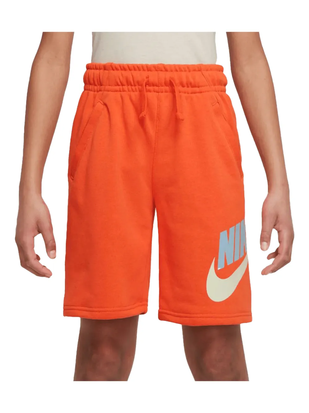 Nike Kids' Logo-detail Track Shorts In Orange