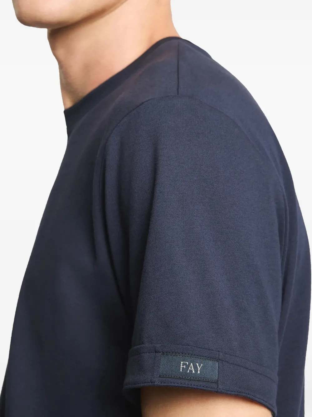 Fay Katoenen jersey T-shirt Blauw