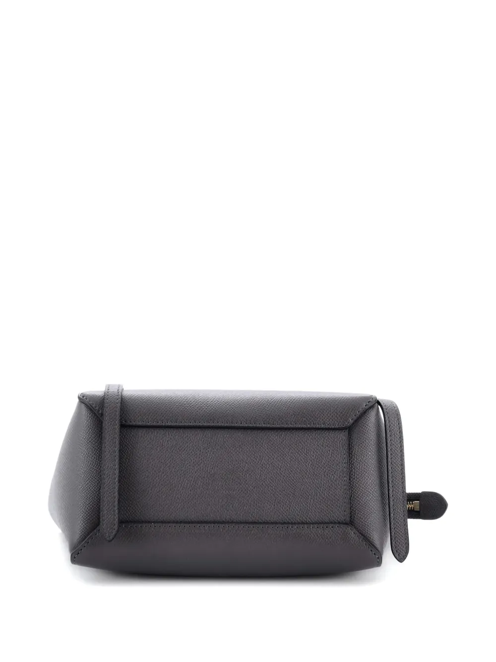 CELINE Pre-owned Belt Bag Textured Leather Nano Shoulder Bag In Gray