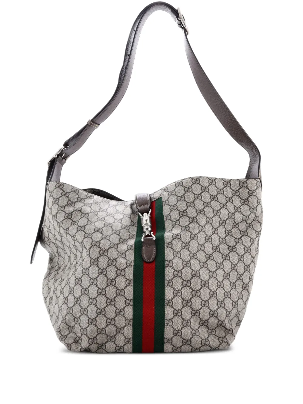 Gucci Pre-Owned Jackie 1961 Soft GG Coated Canvas Small shoulder bag - Marrone