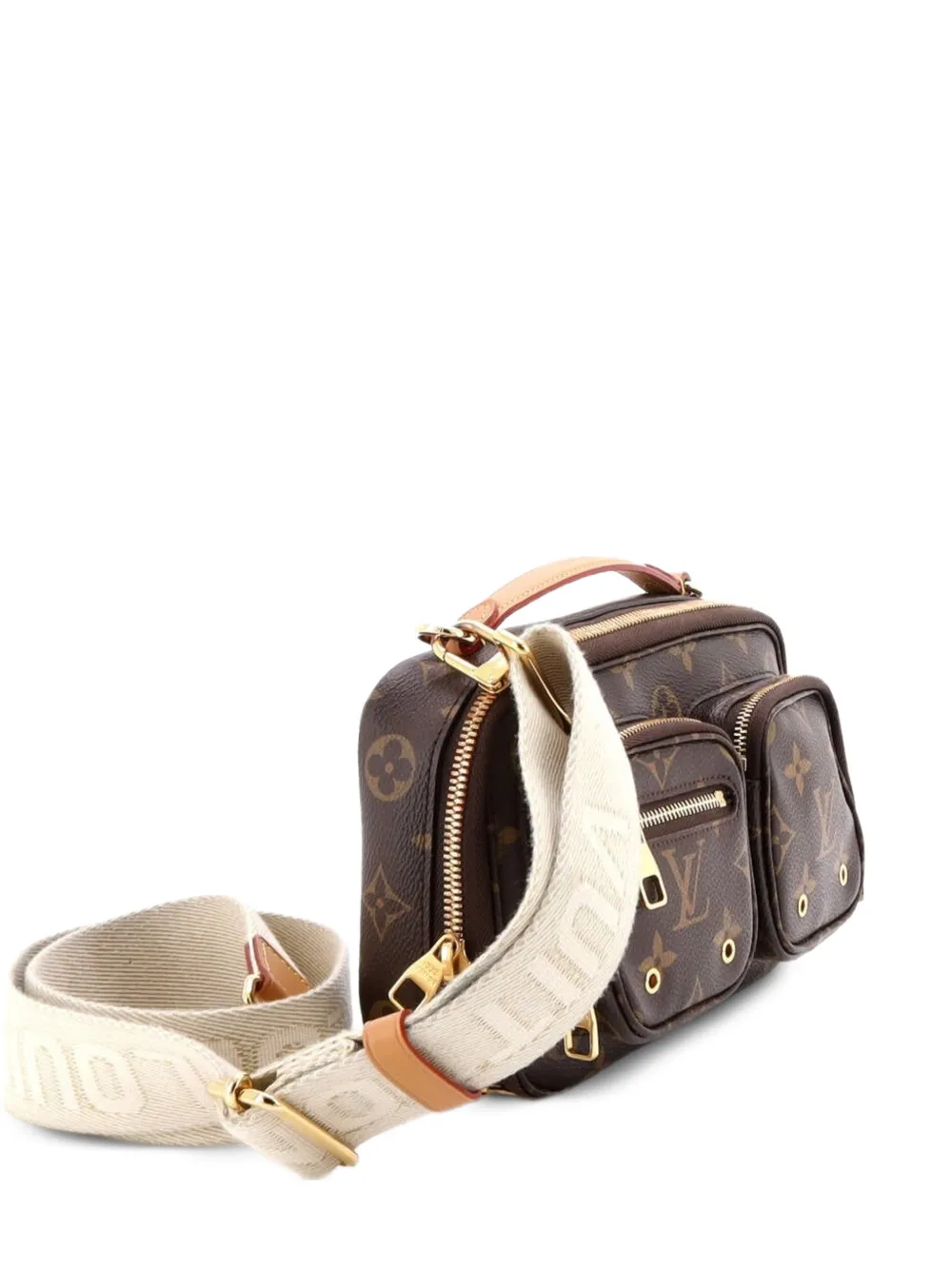 Pre-owned Louis Vuitton Utility Monogram Canvas Crossbody Bag In Brown
